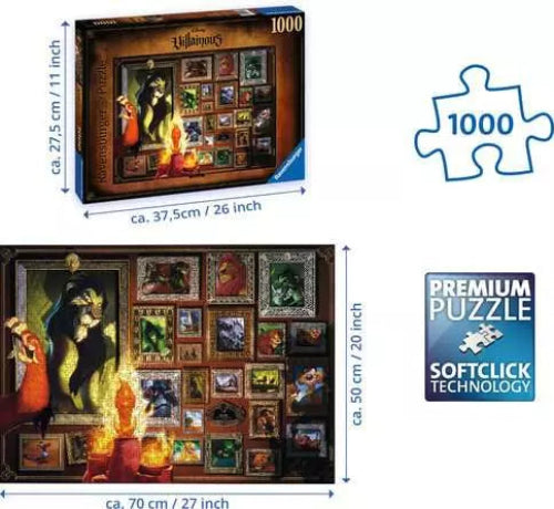 Disney Villainous 1000 pc Puzzle: Scar
