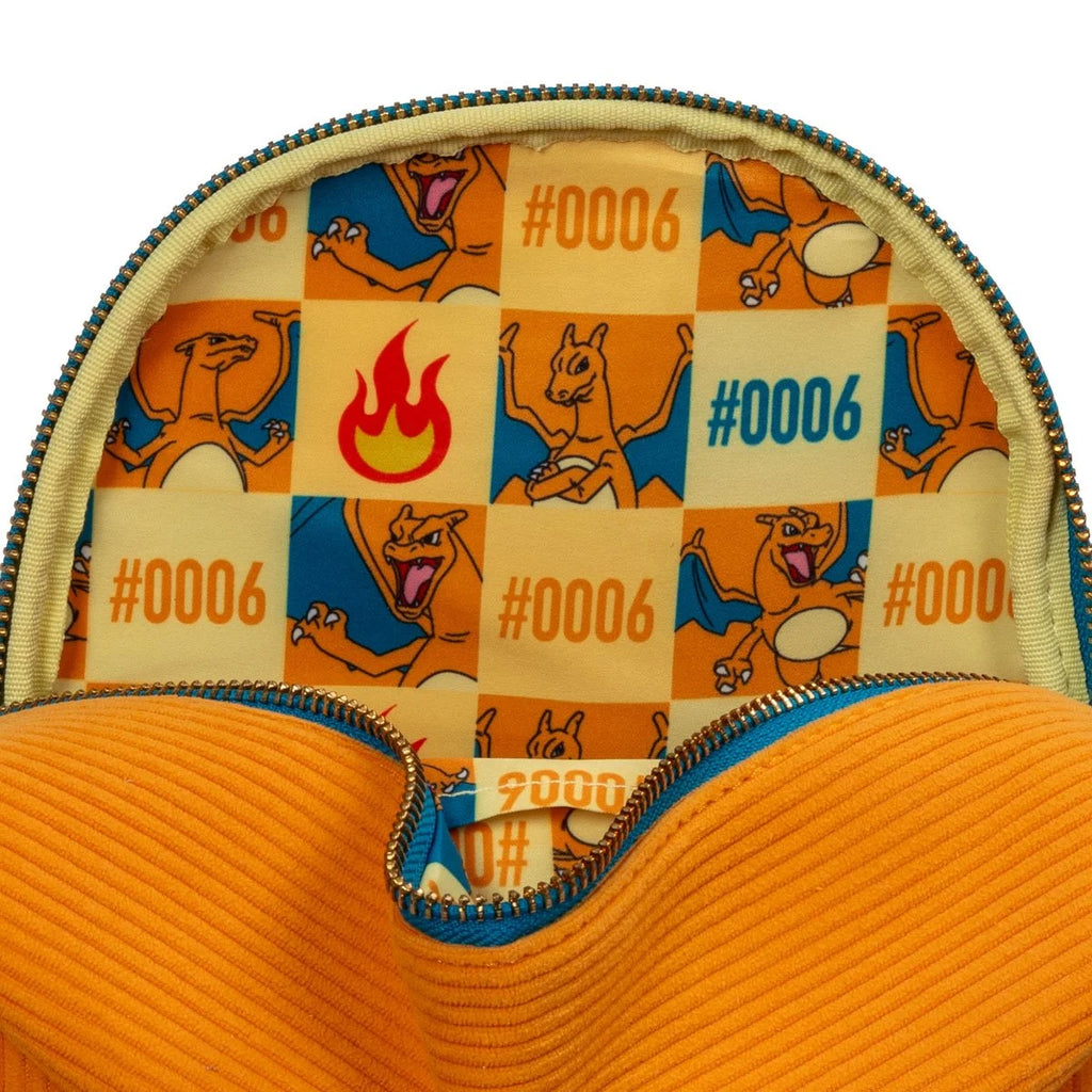LoungeFly Pokemon Charizard Corduroy Mini-Backpack