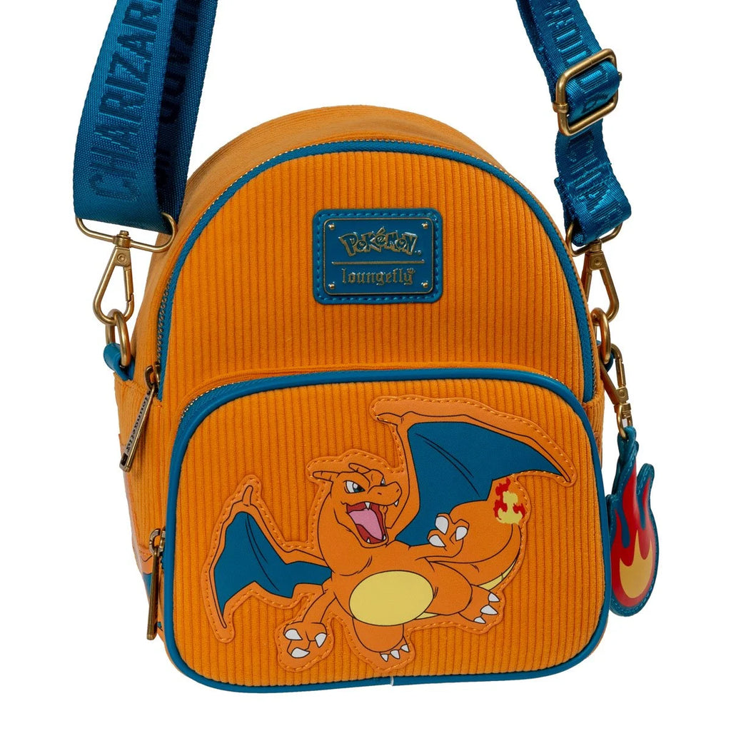 LoungeFly Pokemon Charizard Corduroy Mini-Backpack