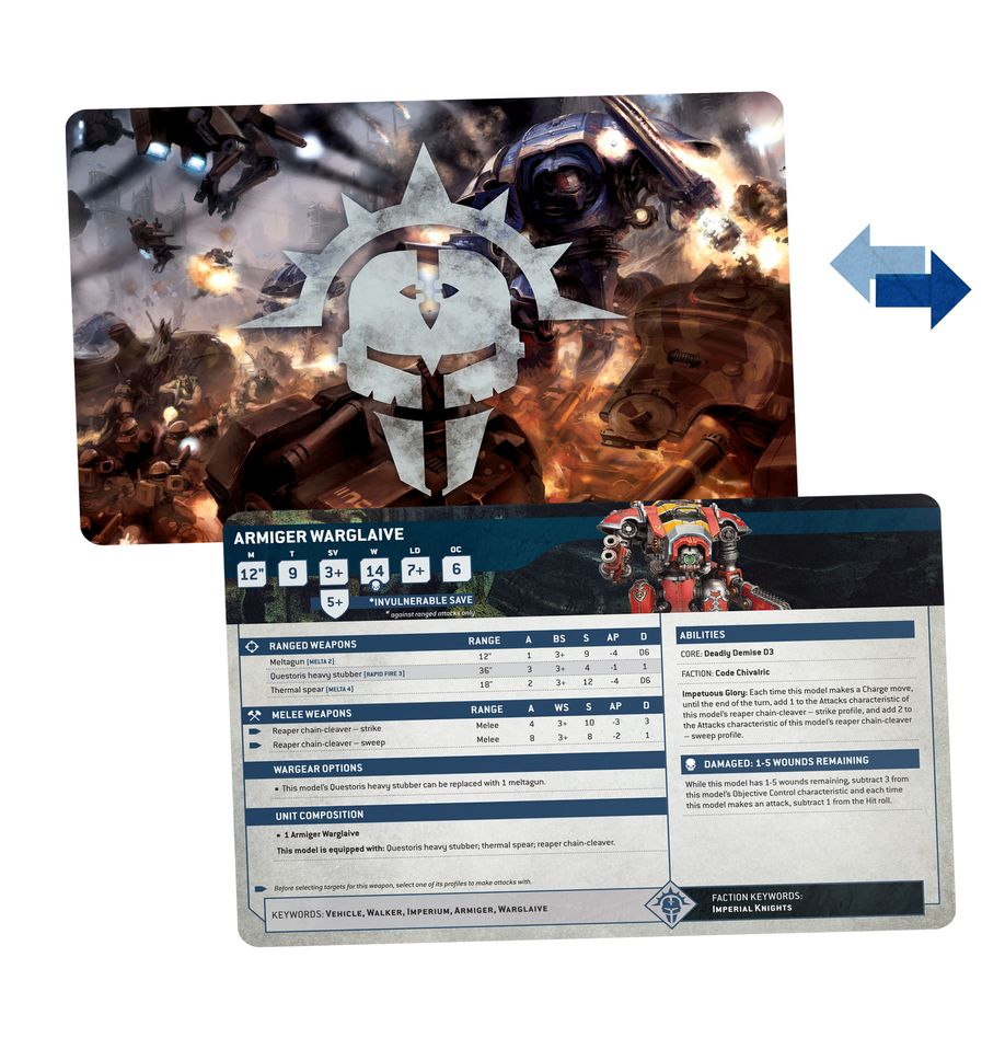 Warhammer 40K: Datasheet Cards: Imperial Knights