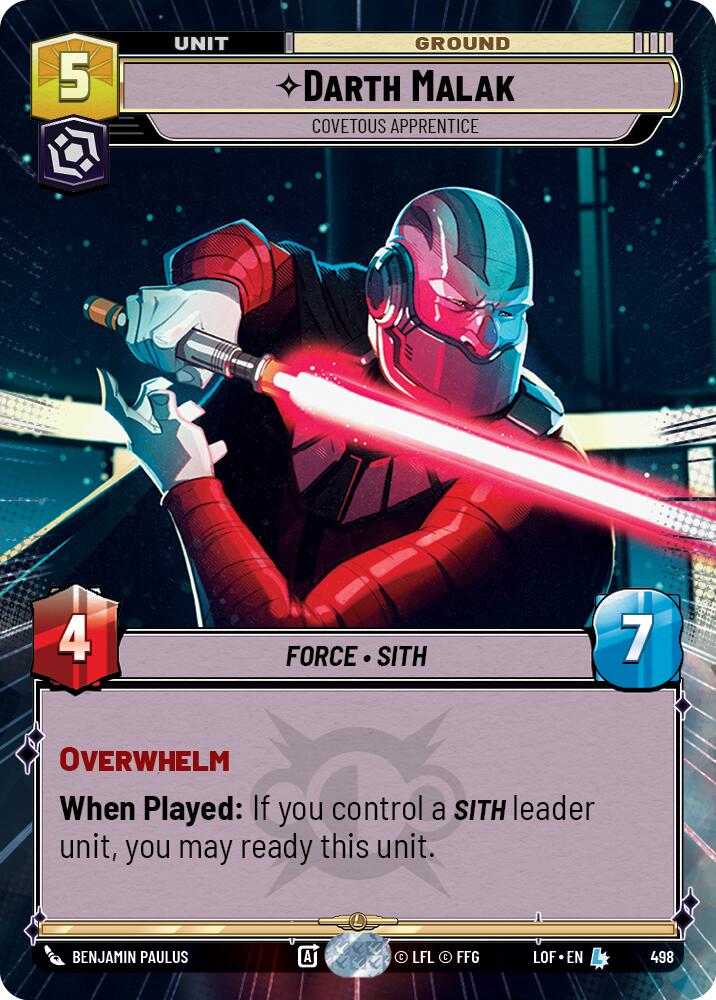 Darth Malak (498) - Covetous Apprentice (Hyperspace) (498) [Legends of the Force]