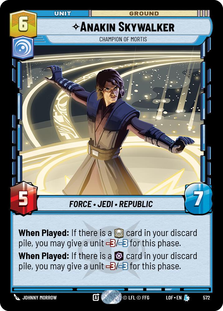 Anakin Skywalker (572) - Champion of Mortis (Foil) (572) [Legends of the Force]