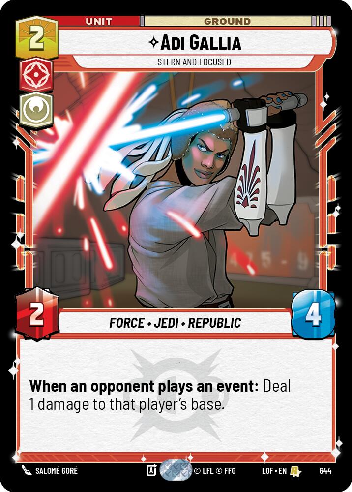 Adi Gallia (644) - Stern and Focused (Foil) (644) [Legends of the Force]