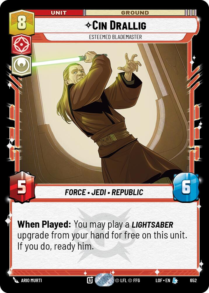Cin Drallig (652) - Esteemed Blademaster (Foil) (652) [Legends of the Force]