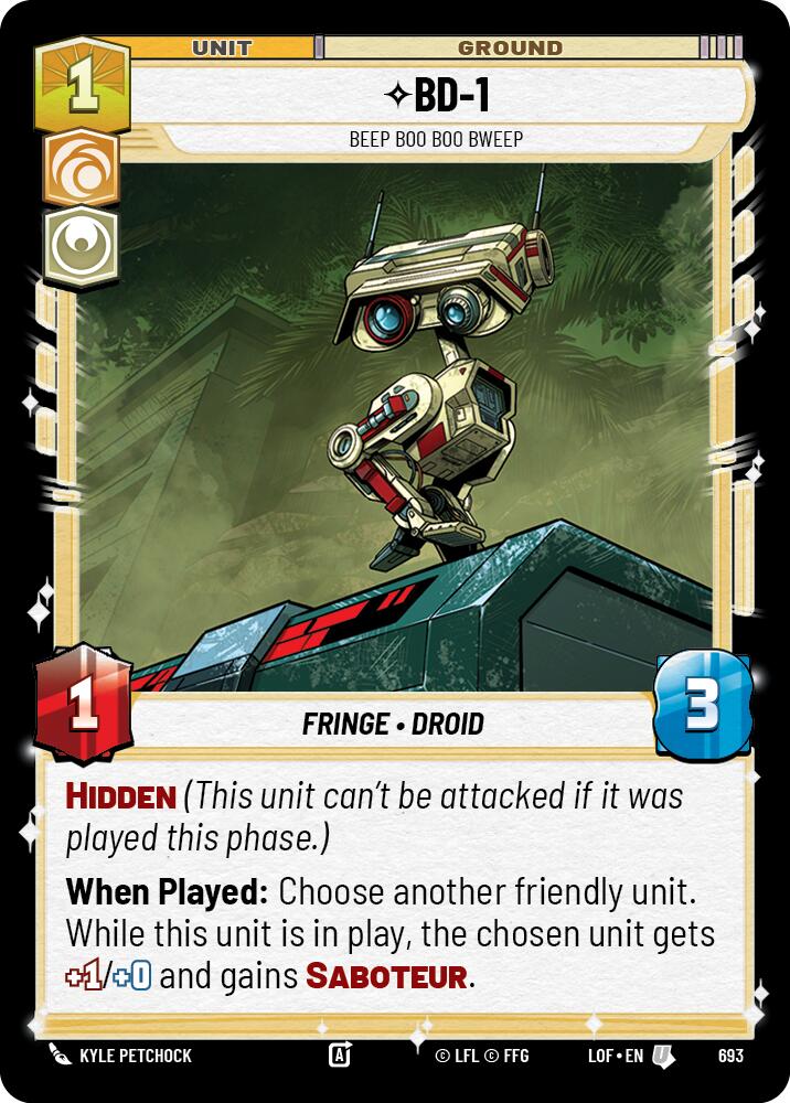 BD-1 (693) - Beep Boo Boo Bweep (Foil) (693) [Legends of the Force]