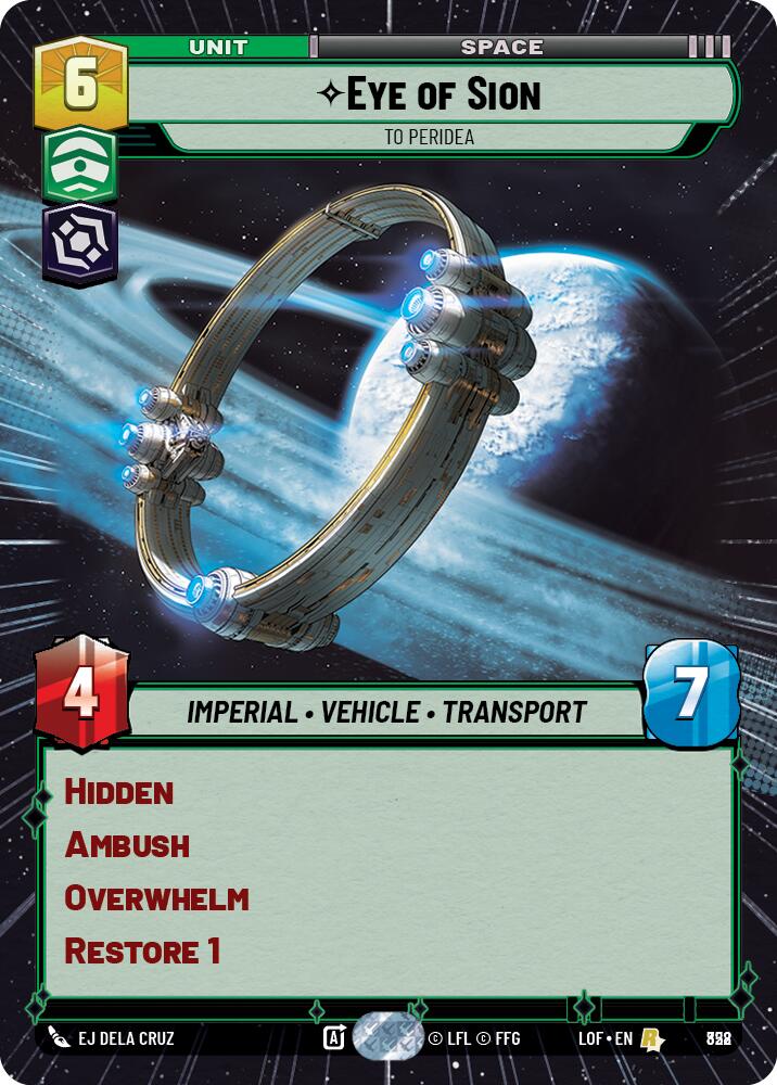 Eye of Sion (828) - To Peridea (Hyperspace Foil) (828) [Legends of the Force]