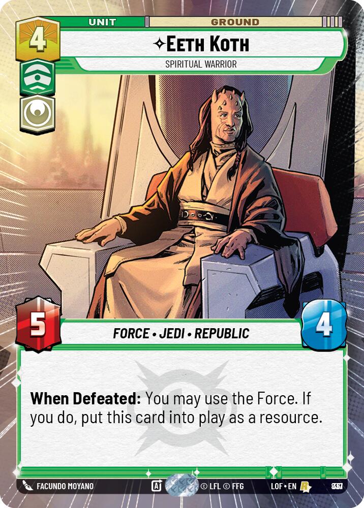 Eeth Koth (837) - Spiritual Warrior (Hyperspace Foil) (837) [Legends of the Force]