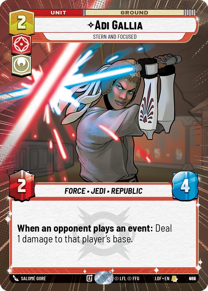 Adi Gallia (882) - Stern and Focused (Hyperspace Foil) (882) [Legends of the Force]