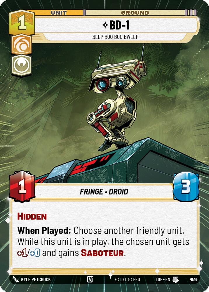 BD-1 (931) - Beep Boo Boo Bweep (Hyperspace Foil) (931) [Legends of the Force]