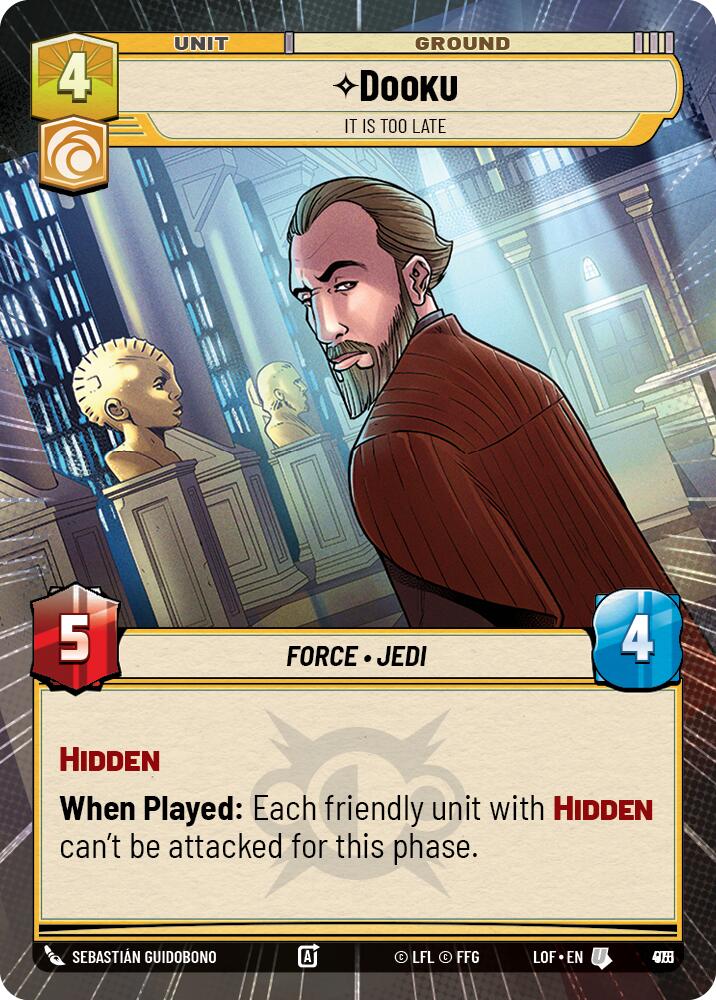 Dooku (951) - It Is Too Late (Hyperspace Foil) (951) [Legends of the Force]