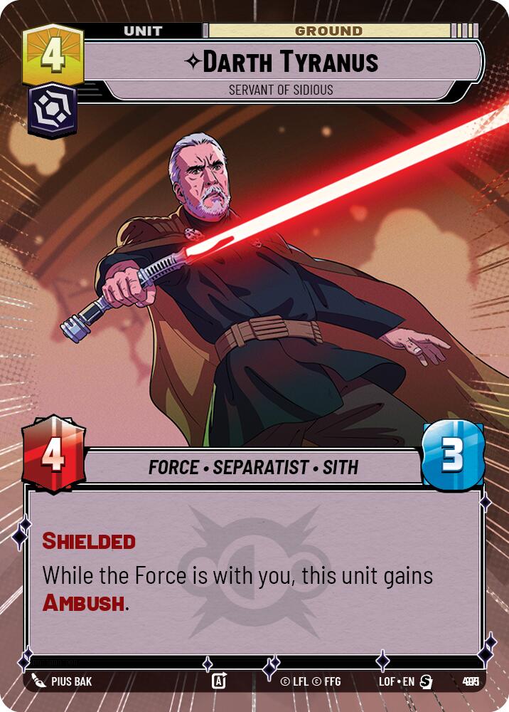 Darth Tyranus (971) - Servant of Sidious (Hyperspace Foil) (971) [Legends of the Force]