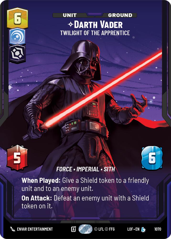 Darth Vader (1070) - Twilight of the Apprentice (Prestige Foil) (1070) [Legends of the Force]
