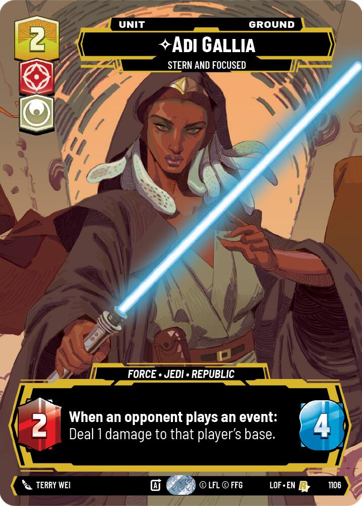 Adi Gallia (1106) - Stern and Focused (Prestige Foil) (1106) [Legends of the Force]