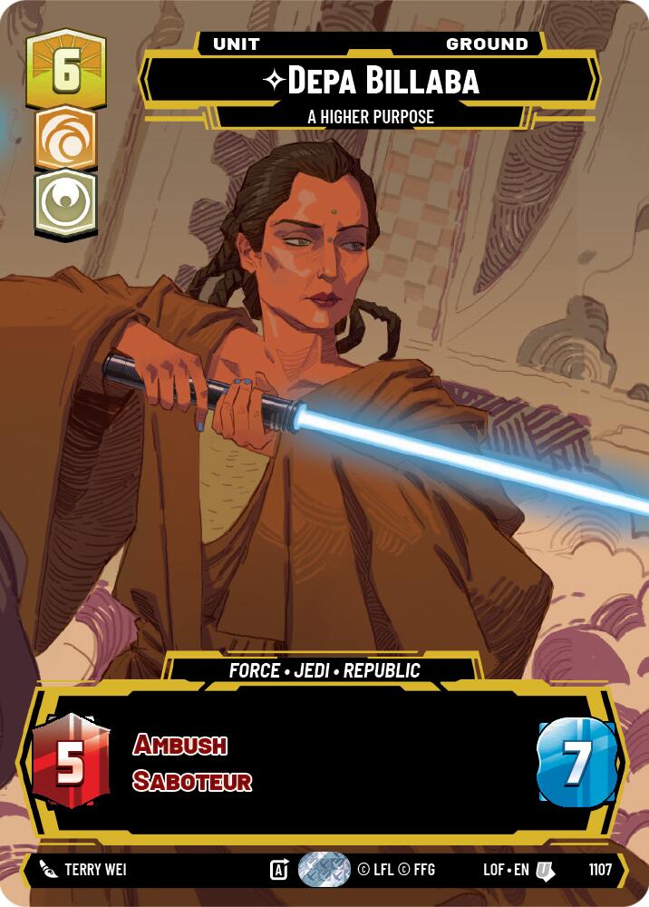 Depa Billaba (1107) - A Higher Purpose (Prestige Foil) (1107) [Legends of the Force]