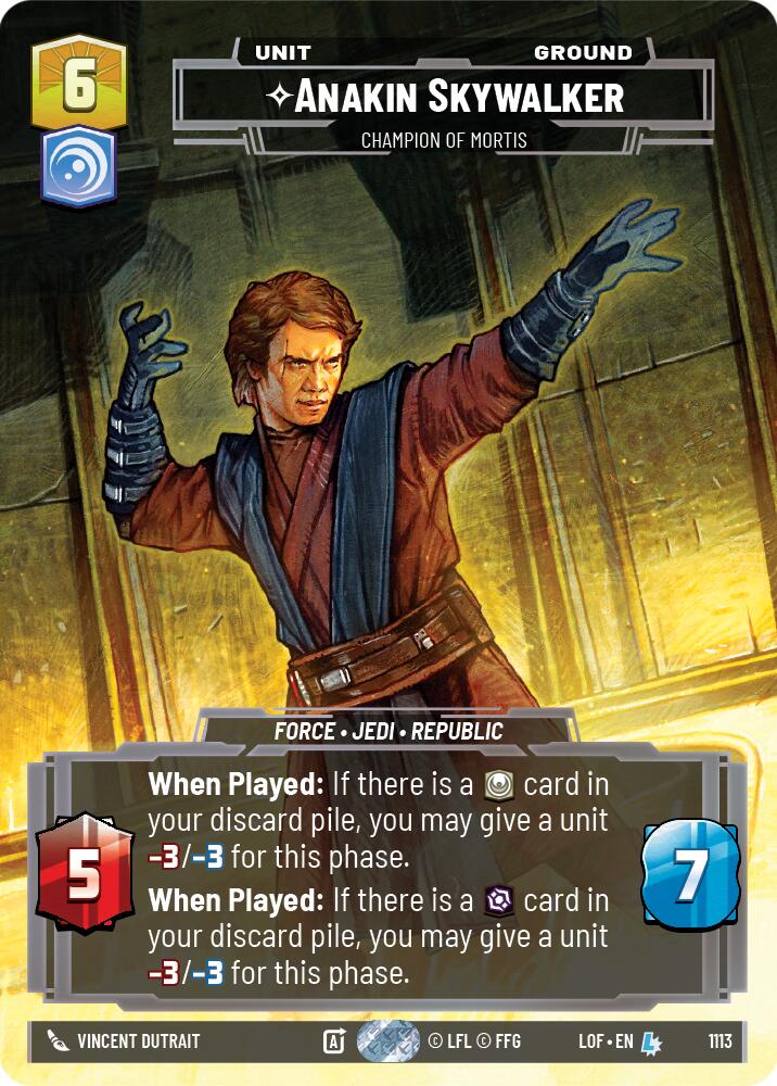 Anakin Skywalker (1113) - Champion of Mortis (Prestige Foil) (1113) [Legends of the Force]