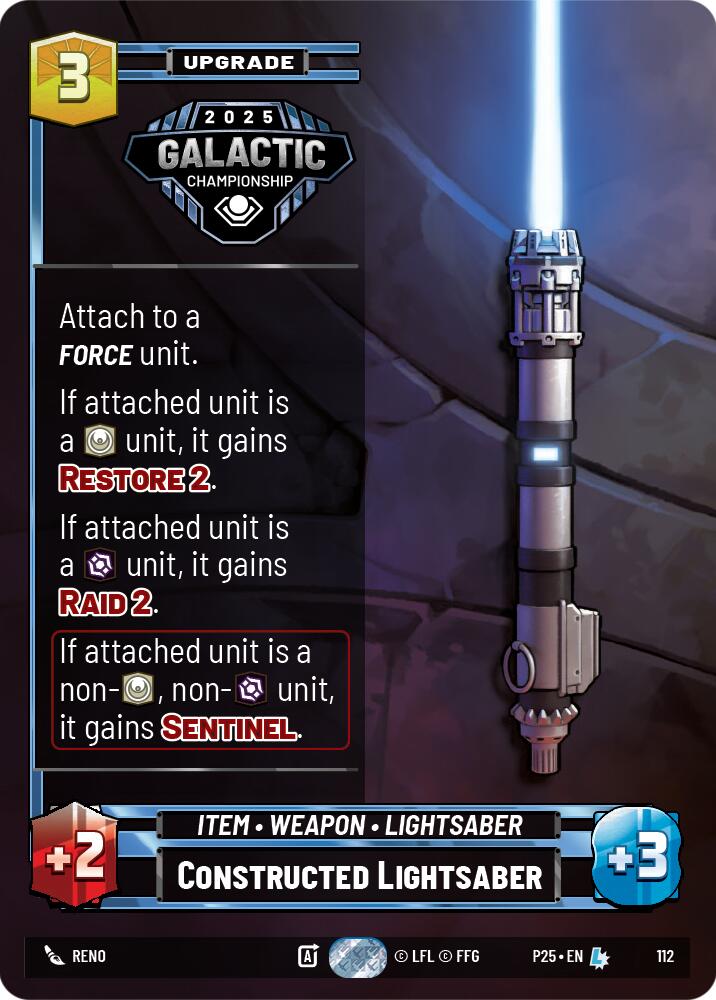 Constructed Lightsaber (112) (112) [Organized Play Promos]
