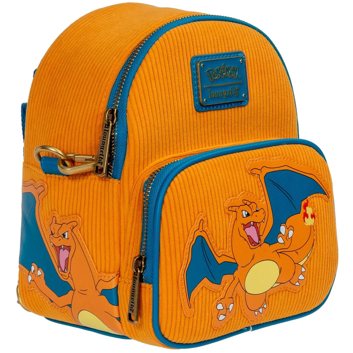 LoungeFly Pokemon Charizard Corduroy Mini-Backpack