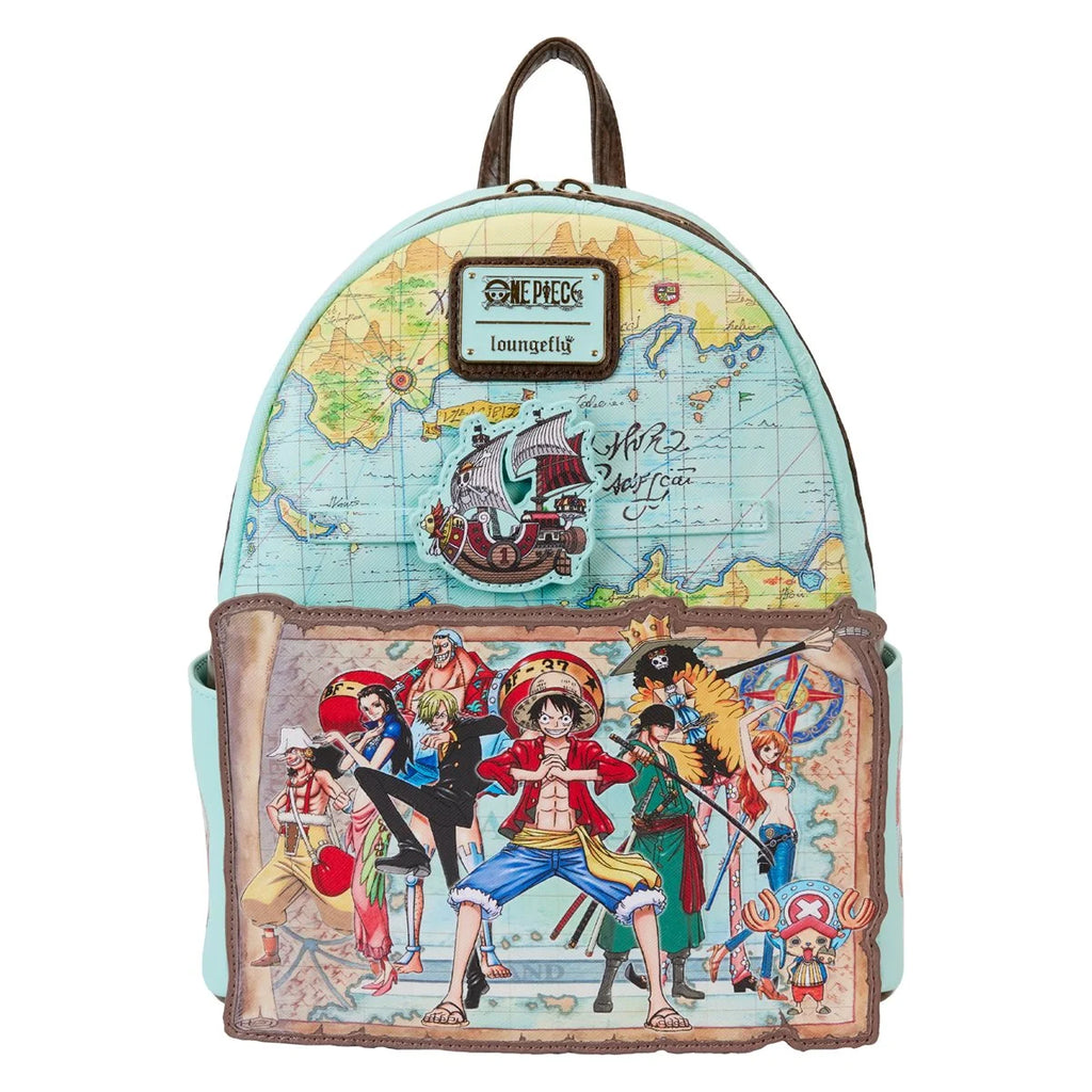 LoungeFly One Piece Luffy Gang Map Mini-Backpack