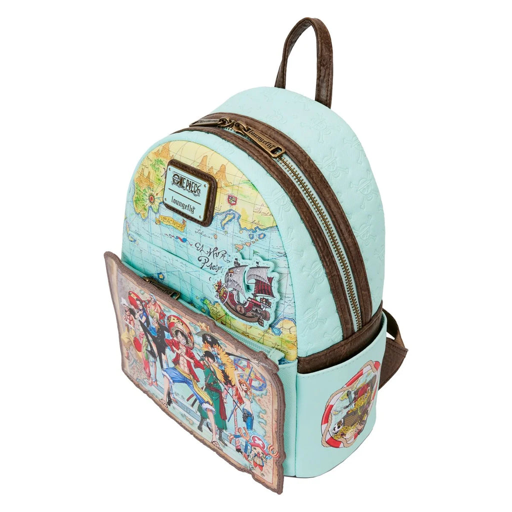 LoungeFly One Piece Luffy Gang Map Mini-Backpack