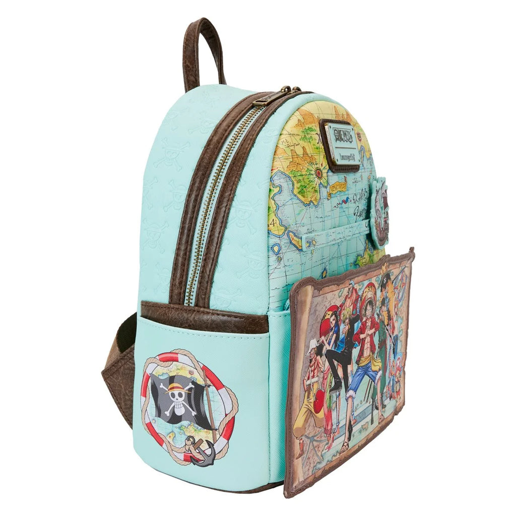 LoungeFly One Piece Luffy Gang Map Mini-Backpack