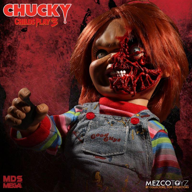 Child’s Play 3 Talking Pizza Face Chucky 15 Inch Mega Figure - Paradise Hobbies LLC