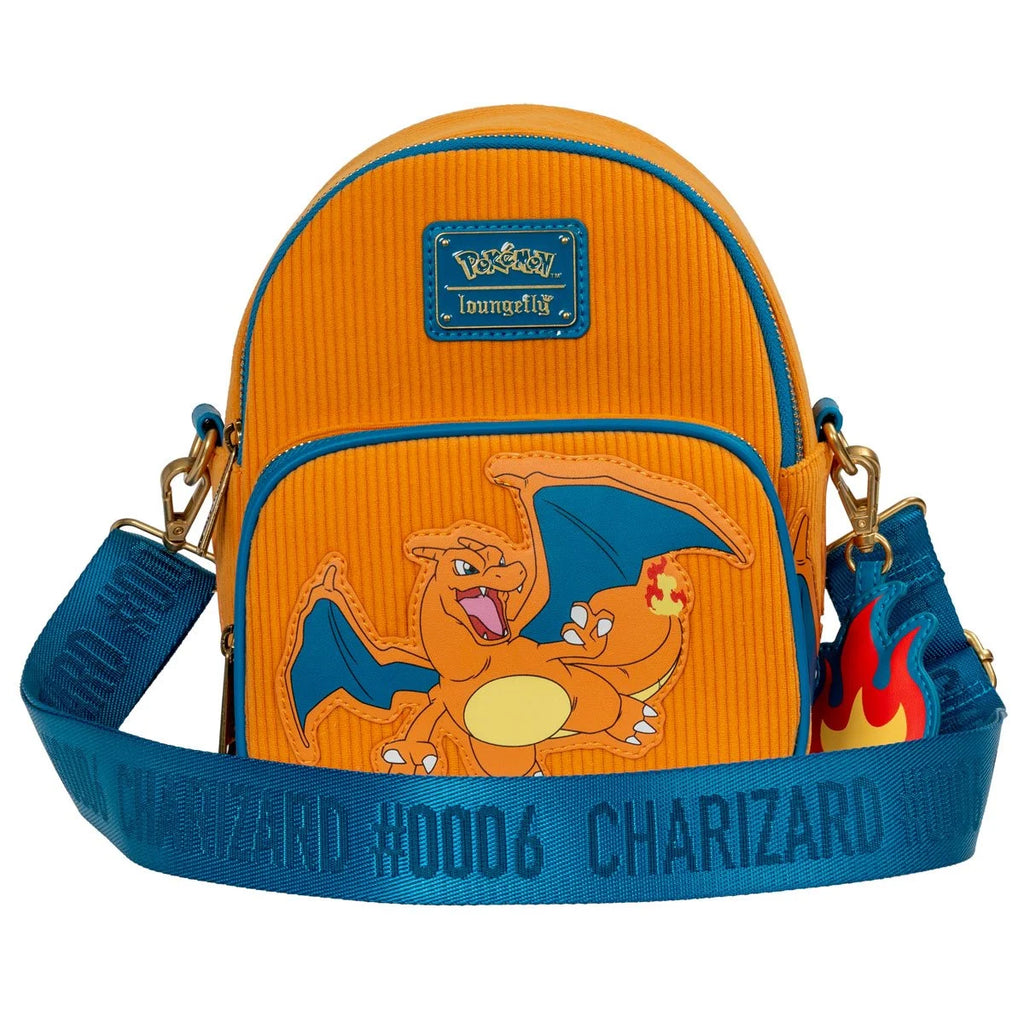 LoungeFly Pokemon Charizard Corduroy Mini-Backpack
