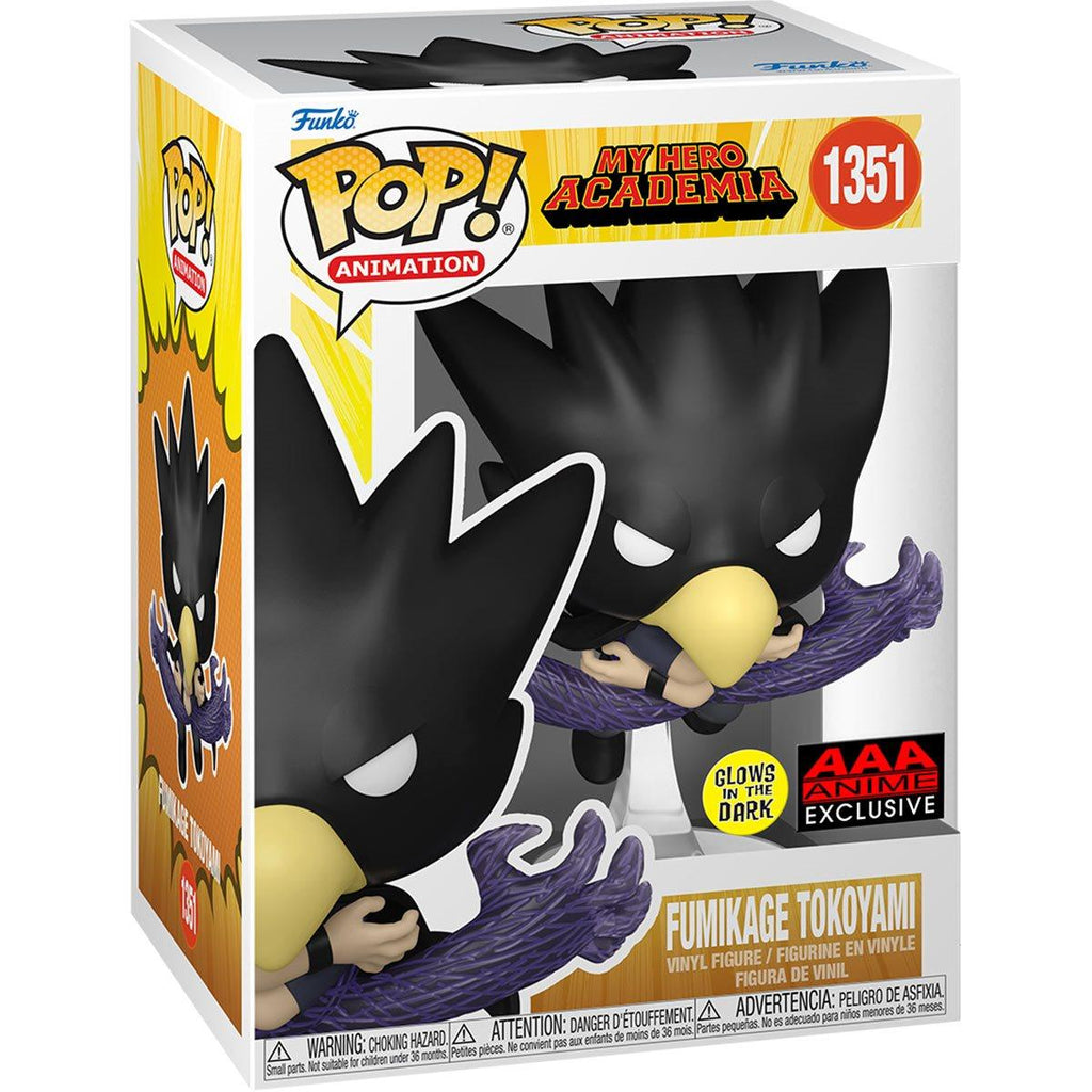 Funko Pop! My Hero Academia- Fumikage Tokoyami Fallen Angel (GITD) (AAA Anime Exclusive) - Paradise Hobbies LLC