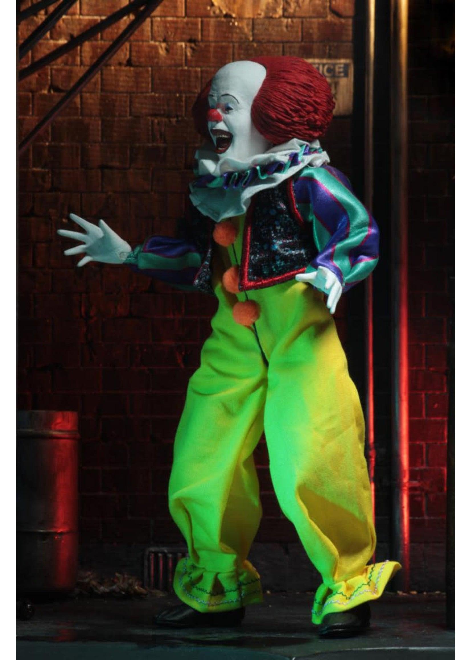 IT - 8" Clothed Action Figure - Pennywise (1990) - Paradise Hobbies LLC