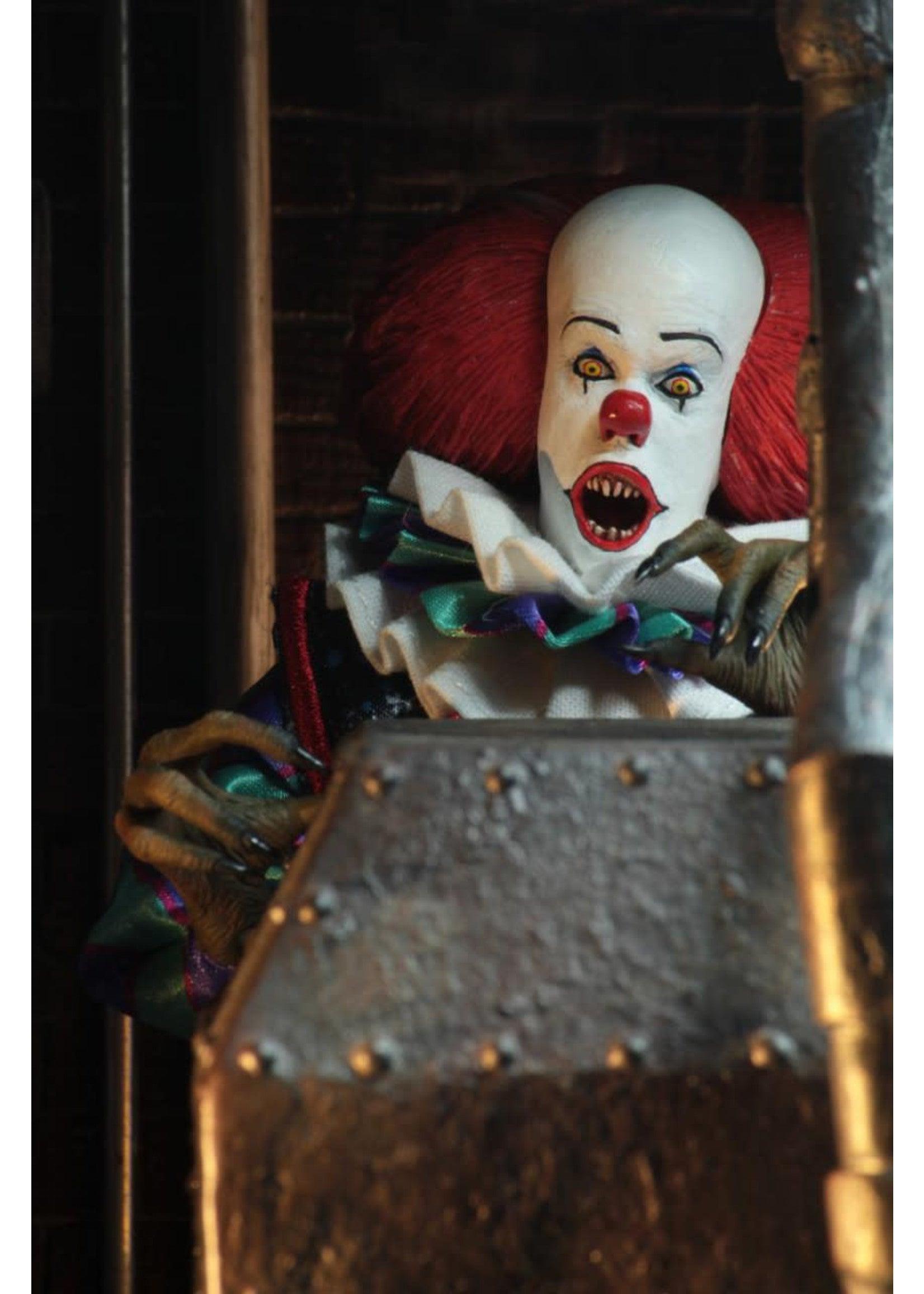 IT - 8" Clothed Action Figure - Pennywise (1990) - Paradise Hobbies LLC