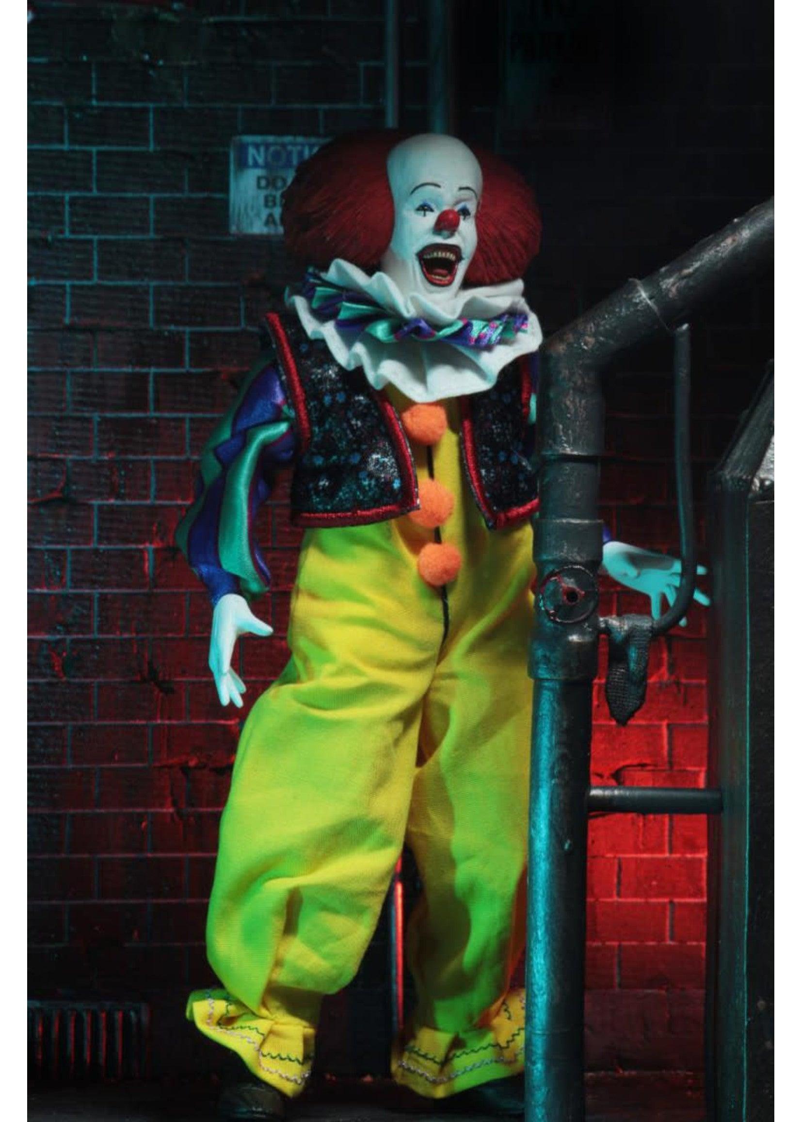 IT - 8" Clothed Action Figure - Pennywise (1990) - Paradise Hobbies LLC
