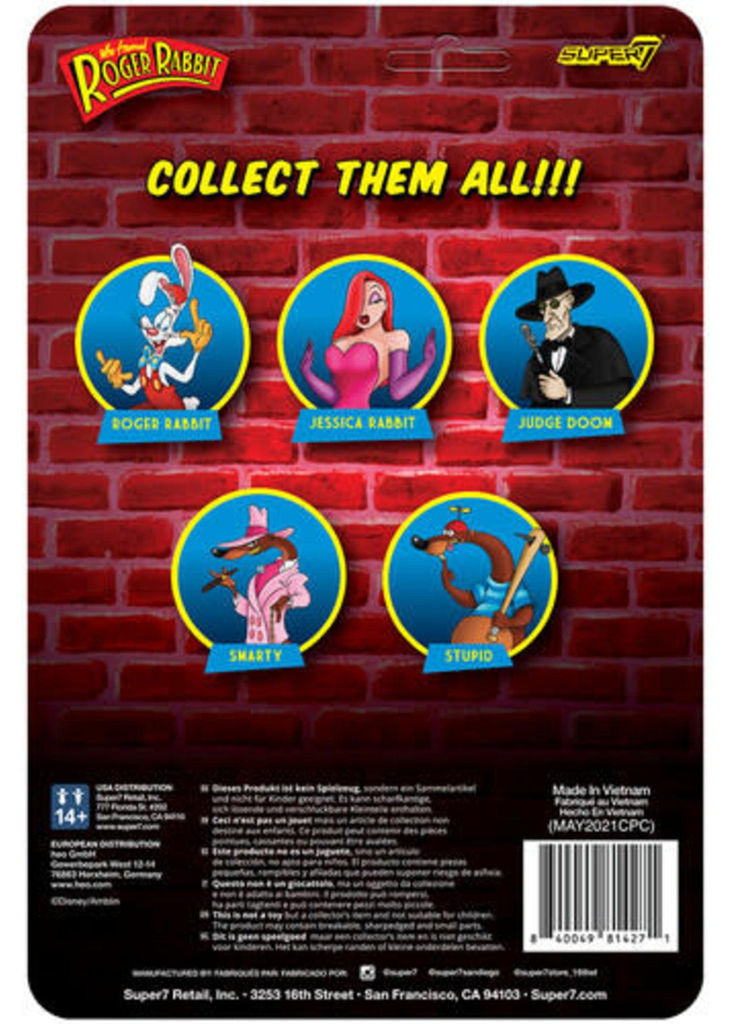 ReAction Figure - Who Framed Roger Rabbit - Judge Doom - Paradise Hobbies LLC