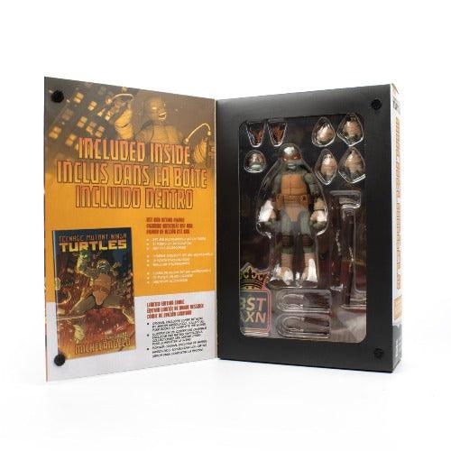 Teenage Mutant Ninja Turtles BST AXN IDW Michelangelo Action Figure and Comic Book Set - Paradise Hobbies LLC