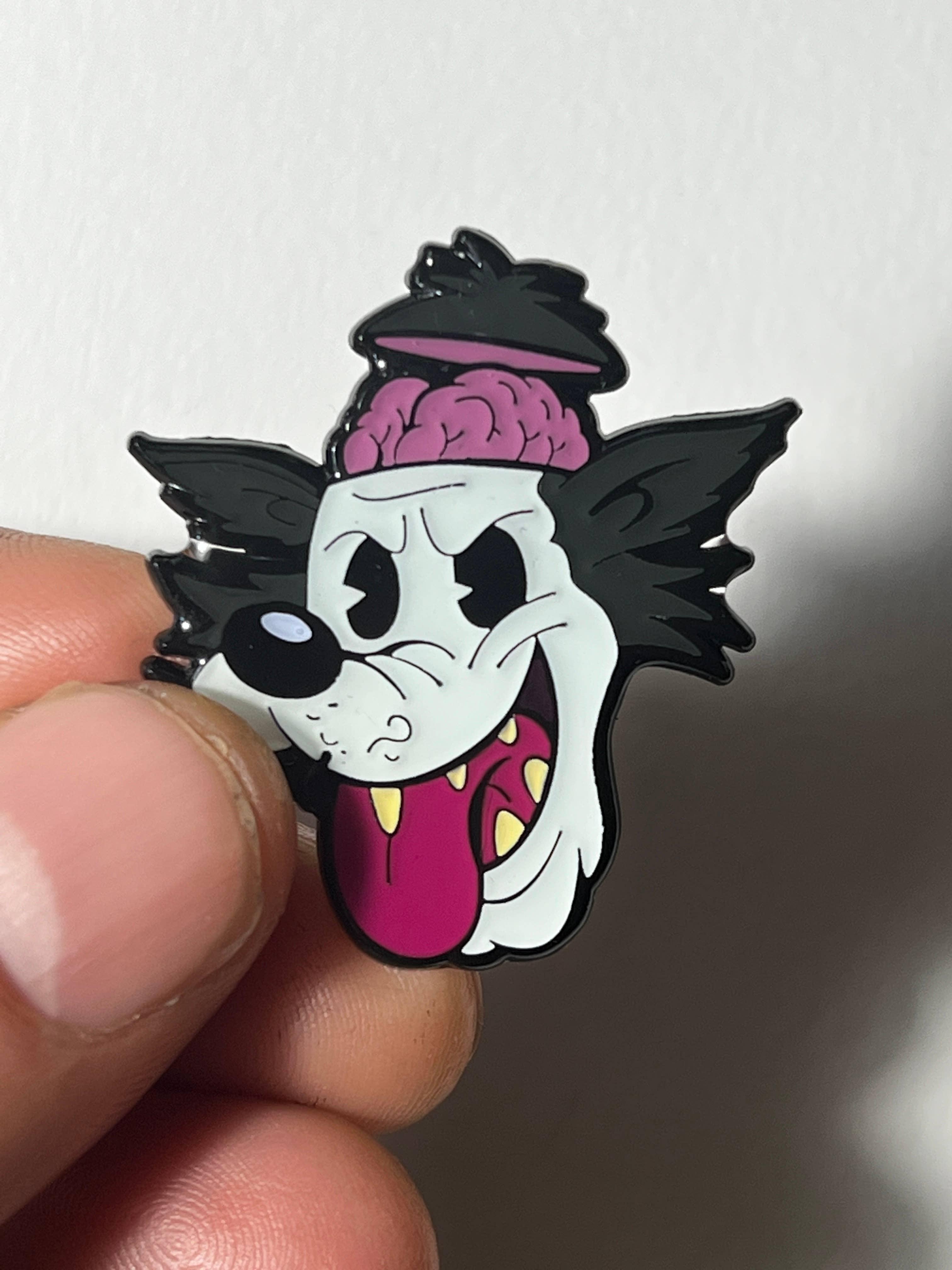 Xeno Pop - Cartoon Creepies-Big Bad Wolf Head-1.5" Hard Enamel pin - Paradise Hobbies LLC
