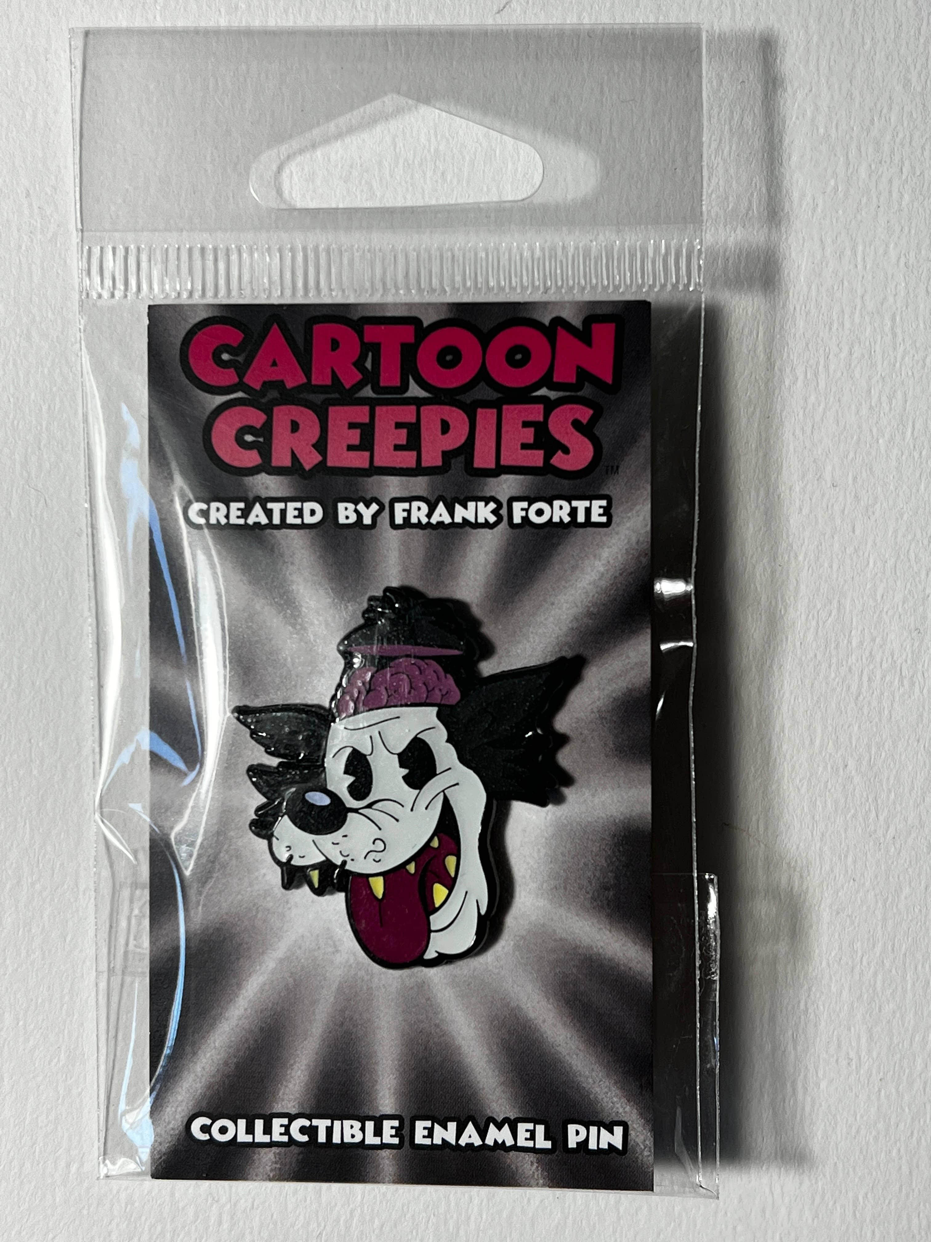 Xeno Pop - Cartoon Creepies-Big Bad Wolf Head-1.5" Hard Enamel pin - Paradise Hobbies LLC